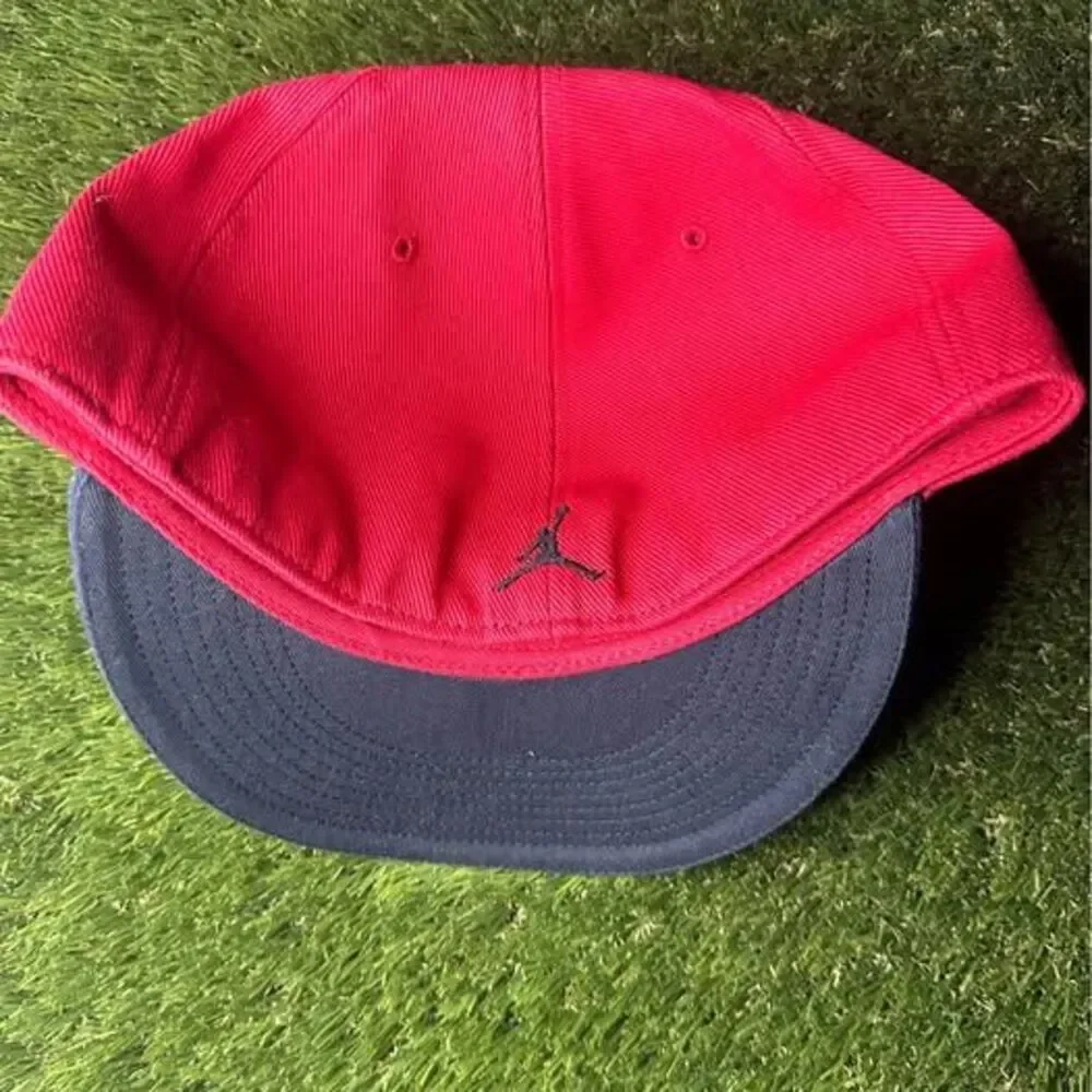 Air Jordan Jumpman Fitted Hat 7 3/8 Red Black Raised Logo Original Stickers